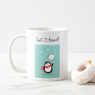 Café Caneca de Natal Pinguim