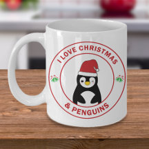 Caneca de Natal Pinguim Fofo Presente