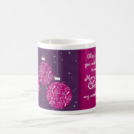 Café Caneca de Natal rosa/púrpura
