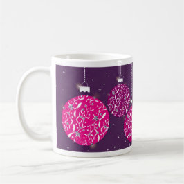 Café Caneca de Natal rosa/púrpura