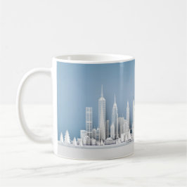 Café Caneca de Natal sobre a cidade de Nova York