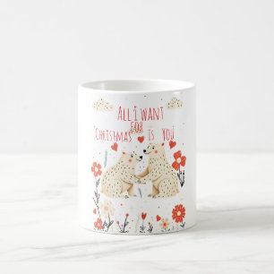 Café Caneca de Natal Ursos Polares Fofos