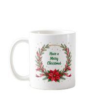 Caneca de Natal Woof Woof - Texto Personalizável