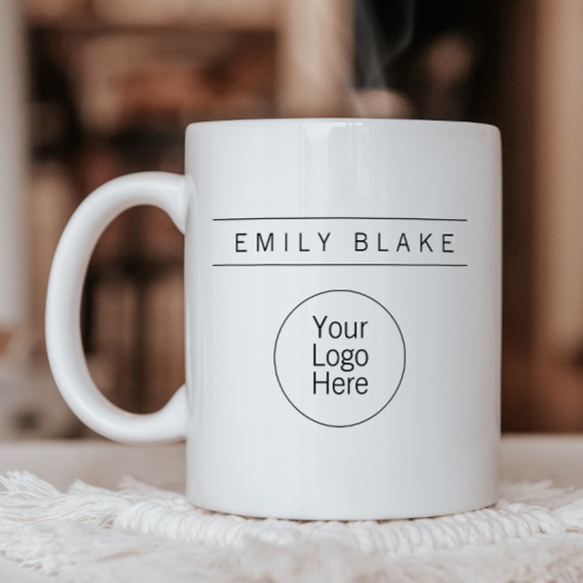 Café Caneca de Negócios Minimalista Profissional Com Lo (Criador carregado)