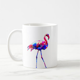 Café Caneca de néon do flamingo