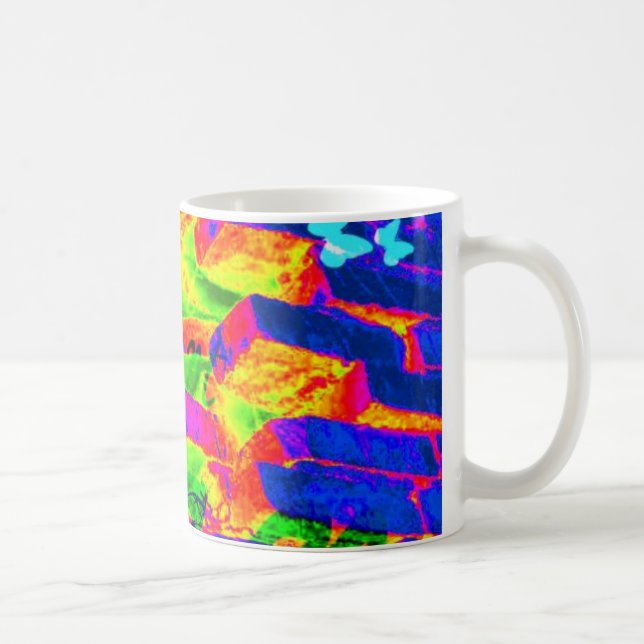 Café caneca de néon do tijolo (Direita)