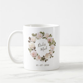 Café Caneca de Noiva Damas de Honra Rosas Francesas Vin