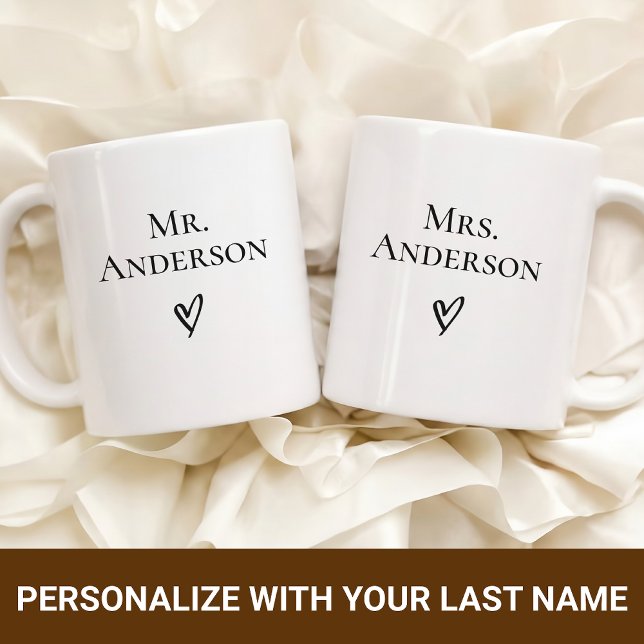 Café Caneca de Nome de Casal Personalizada, Presente de (Engagement gifts for couples, Wedding gifts for bride and groom, Wifey and Hubby matching mugs)