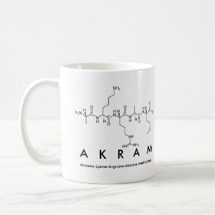 Café Caneca de nome peptídico Akram
