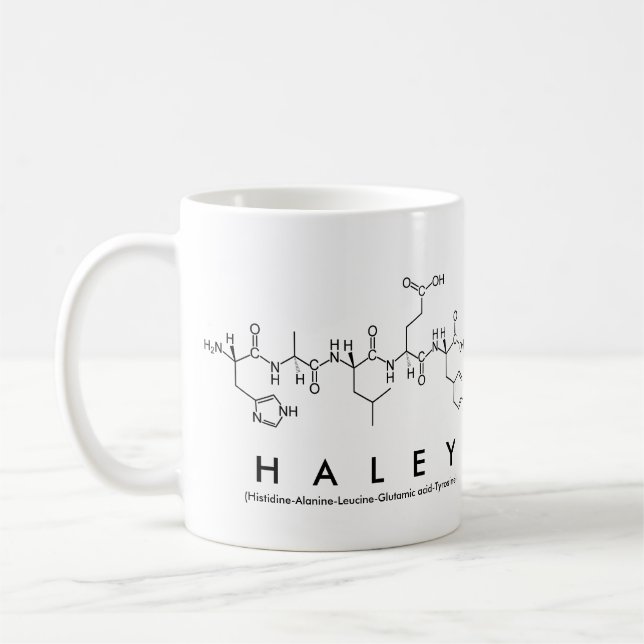 Café Caneca de nome peptídico Haley (Esquerda)