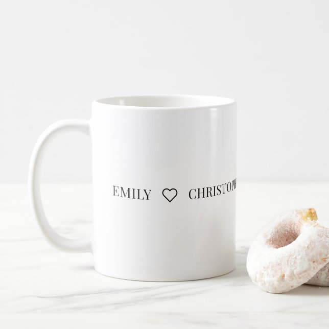 Café Caneca de Nome Personalizado – Presente Minimalist (Com Donut)
