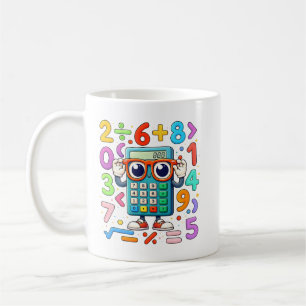 Café Caneca de Números de Calculadora de Matemática Fof