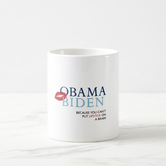 Café Caneca de Obama Biden - slogan. engraçado (Centro)
