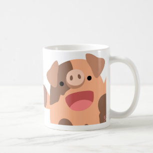 Café Caneca de Oinky: um grupo dos piggies