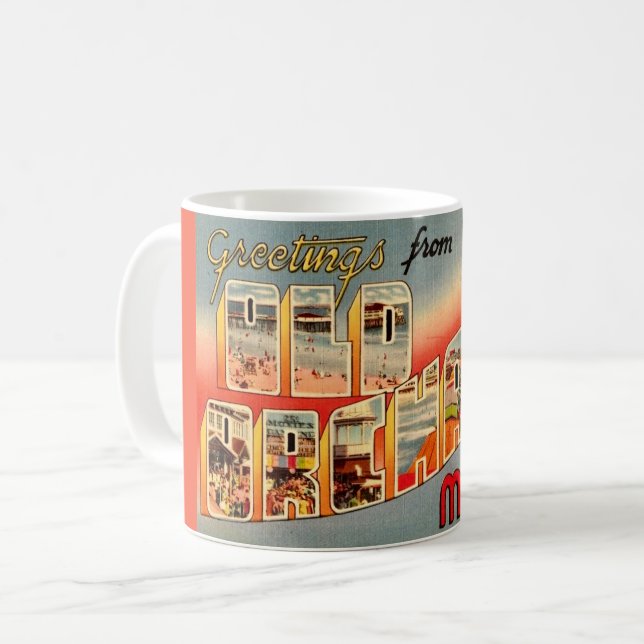 Café Caneca de Old Orchard Maine (Frente Esquerda)