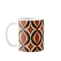 Caneca de Ondas Douradas Retro