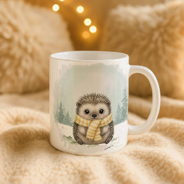 Café Caneca de Ourico Cute Aquarela Presente de Natal d