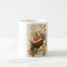 Caneca de Outono do Cão Leitor