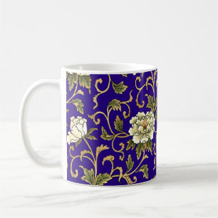 Café Caneca de Padrão de Tecido Oriental Antigo