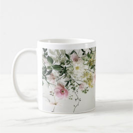 Café Caneca de Padrão Floral Denso Rústico | Casa Aconc