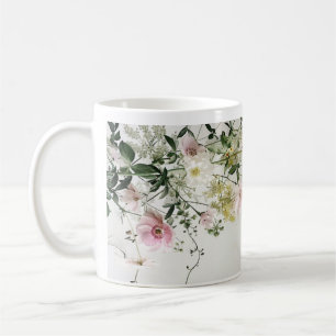 Café Caneca de Padrão Floral Denso Rústico Casa Aconc