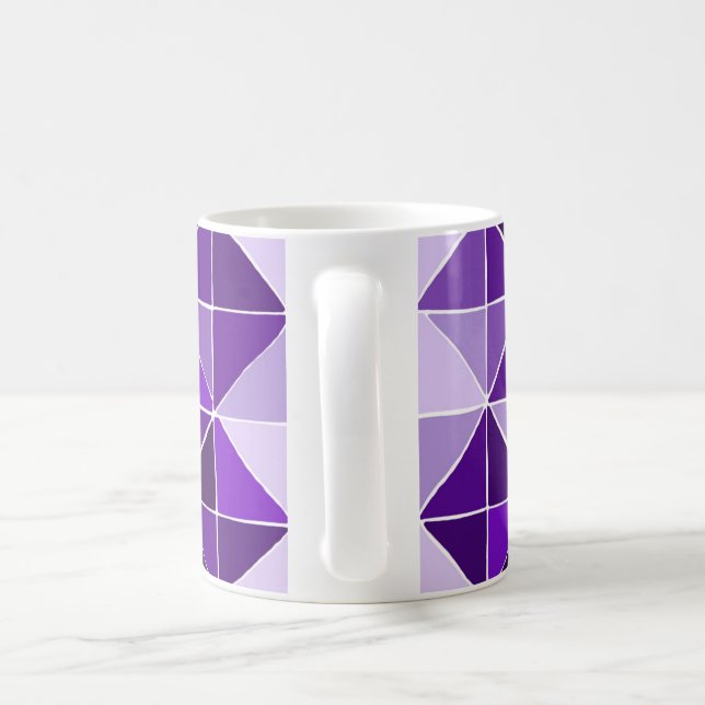 Café caneca de padrão roxa (Alça)