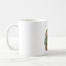 Caneca de Pai de Planta Preguiça Abraçando Monster