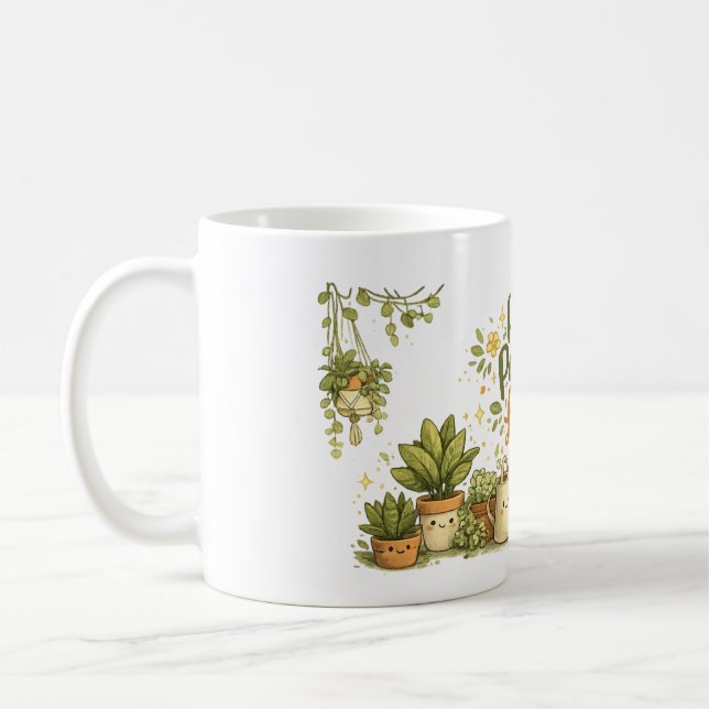 Café Caneca de Pai/Mãe de Planta Engraçado para Amantes (Esquerda)