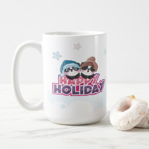 Café Caneca de Panda Fofinho de Férias