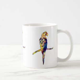 Café Caneca de Papagaio Colorido