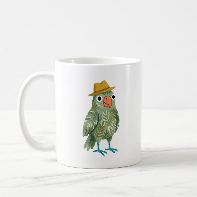 Café Caneca de Papagaio com Fedora (Esquerda)