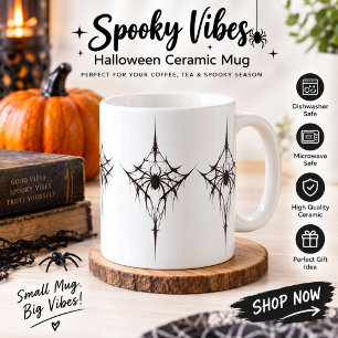 Café Caneca de papel de festa de Halloween com aranha f