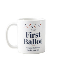 Caneca de Parabéns pelo Seu Primeiro Voto