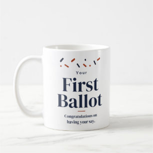 Café Caneca de Parabéns pelo Seu Primeiro Voto