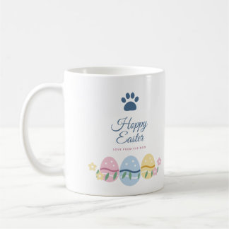 Café Caneca de Páscoa Alegre Cachorro, Ovos de Páscoa P
