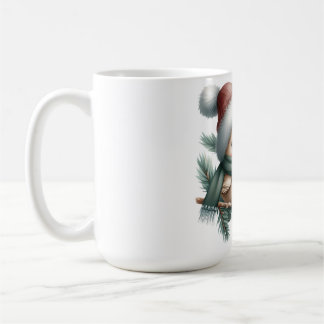 Café Caneca de pássaro aconchegante de inverno fofo