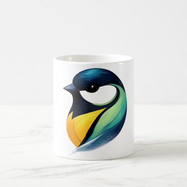 Café Caneca de Pássaro Colorido (Centro)