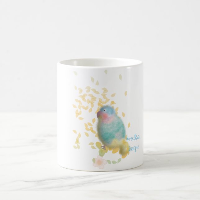 Café Caneca de Pássaro do Amor Azul (Centro)