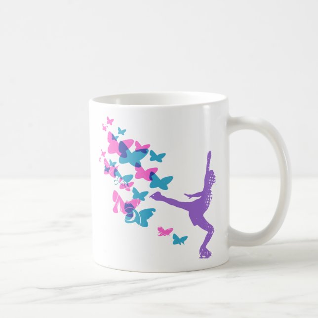 Café Caneca de patinagem das borboletas (Direita)