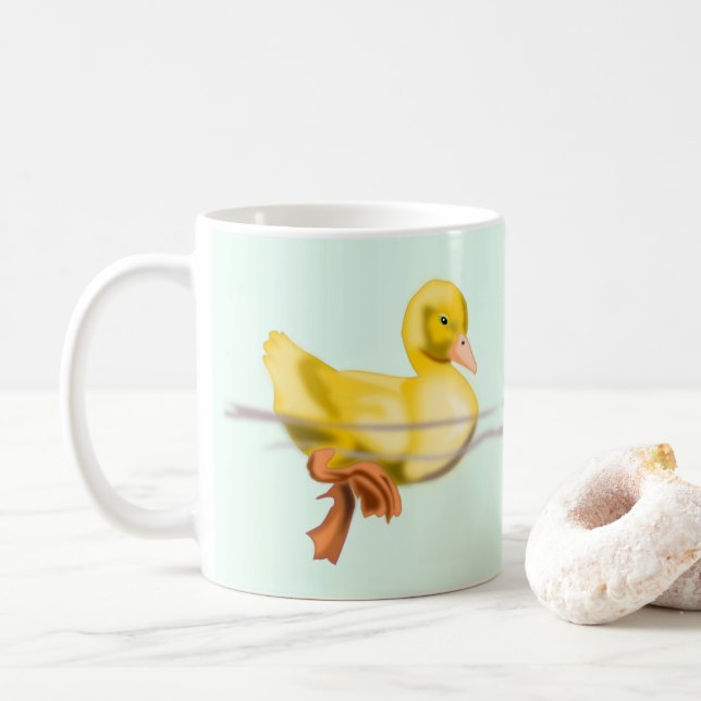 Café Caneca de Pato Flutuante (Com Donut)