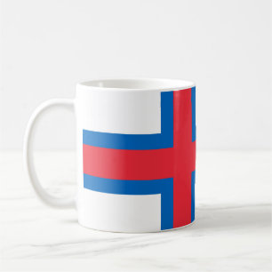 Café Caneca de pavilhão das Ilhas Faroé
