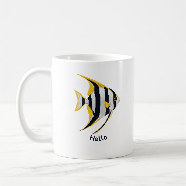 Café Caneca de Peixe-Anjo Fofo (Esquerda)
