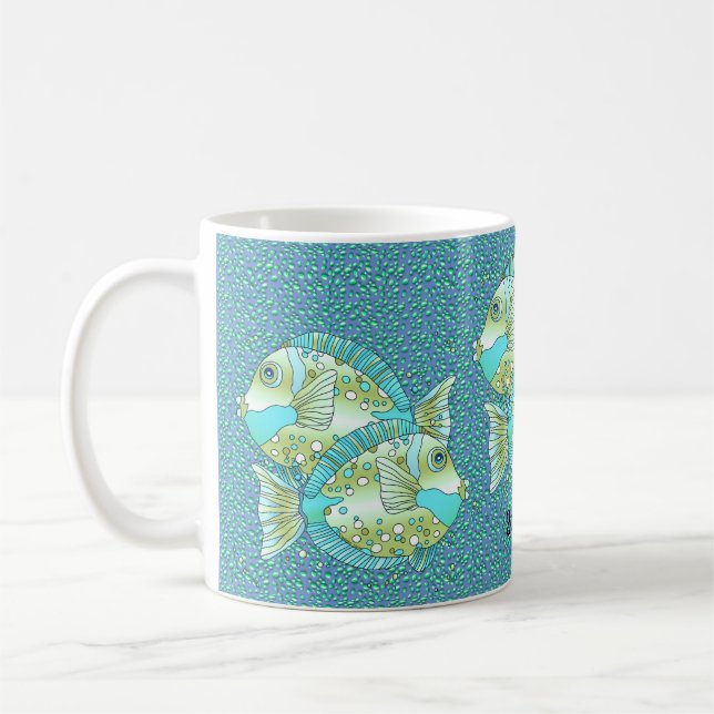 Café Caneca de peixe azul (Esquerda)