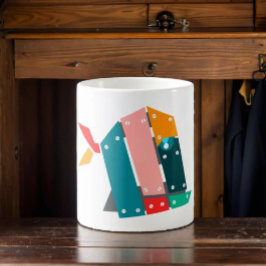 Café Caneca De Peixe Geométrica Mecânica