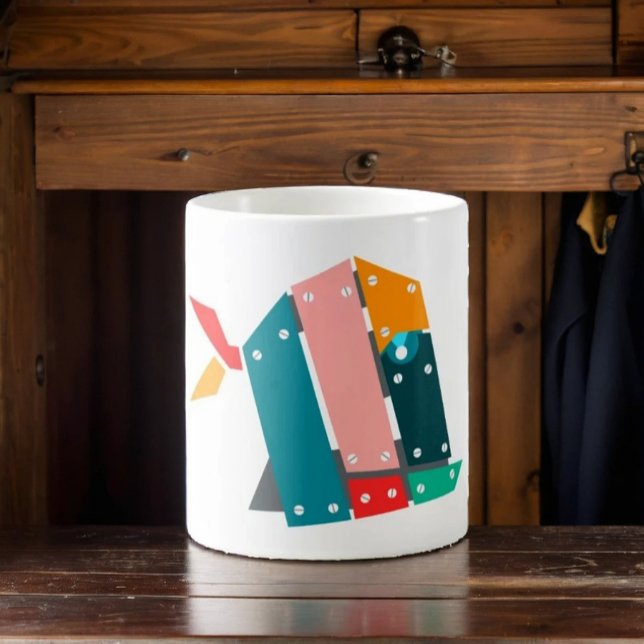Café Caneca De Peixe Geométrica Mecânica (Criador carregado)