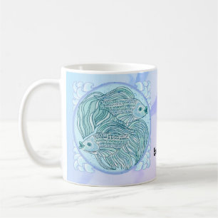 Café Caneca de peixe Koi Azul 