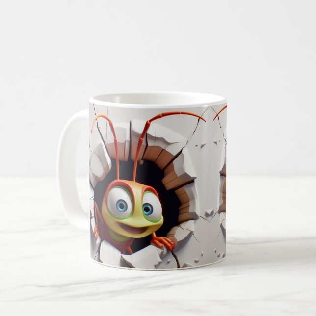 Café Caneca de Personagem de Desenho Inspirada em A Bug (Frente Esquerda)