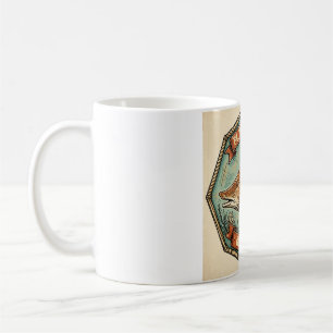 Café Caneca de Pesca com Emblema de Peixe-Porco Florida