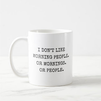 Café Caneca de Pessoa Matinal com Citação Divertida