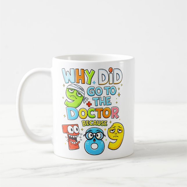 Café Caneca de Piada de Doutor de Números de Matemática (Esquerda)